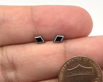 Natural Black Diamond Matching Pair 6x4mm Lozenge Cut 0.75 Ct Pair Loose Gemstones for Earrings, Jewelry Making