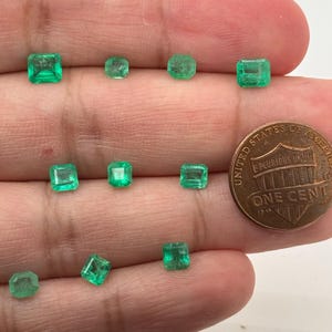 Natural Colombian Emerald Square Cut Loose Gemstone | Green Emerald for Engagement Ring, Fine Jewelry Making, May Birthstone