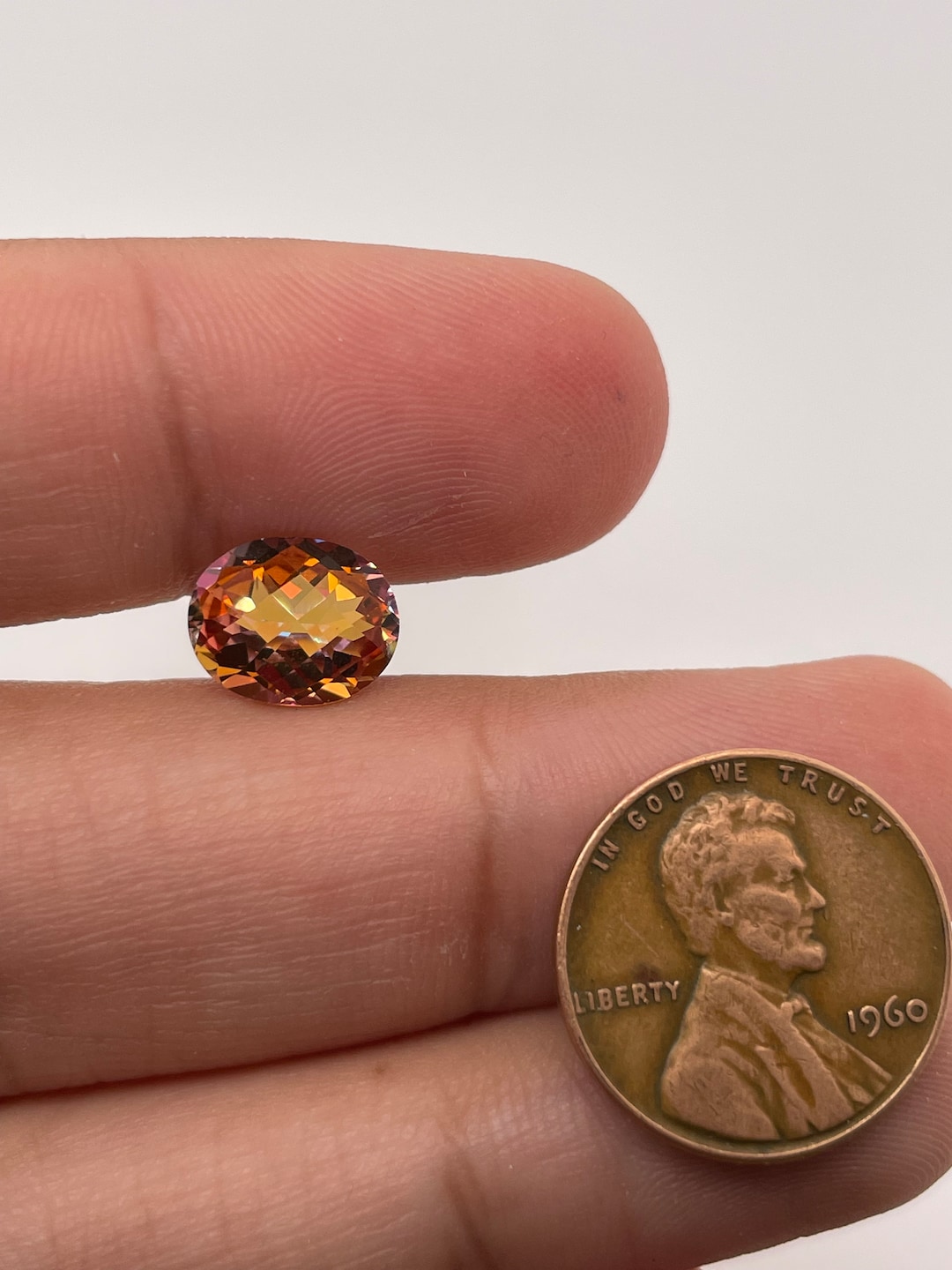 Natural Sunrise Mystic Topaz Oval Checkered Shape AAA Quality Faceted ...