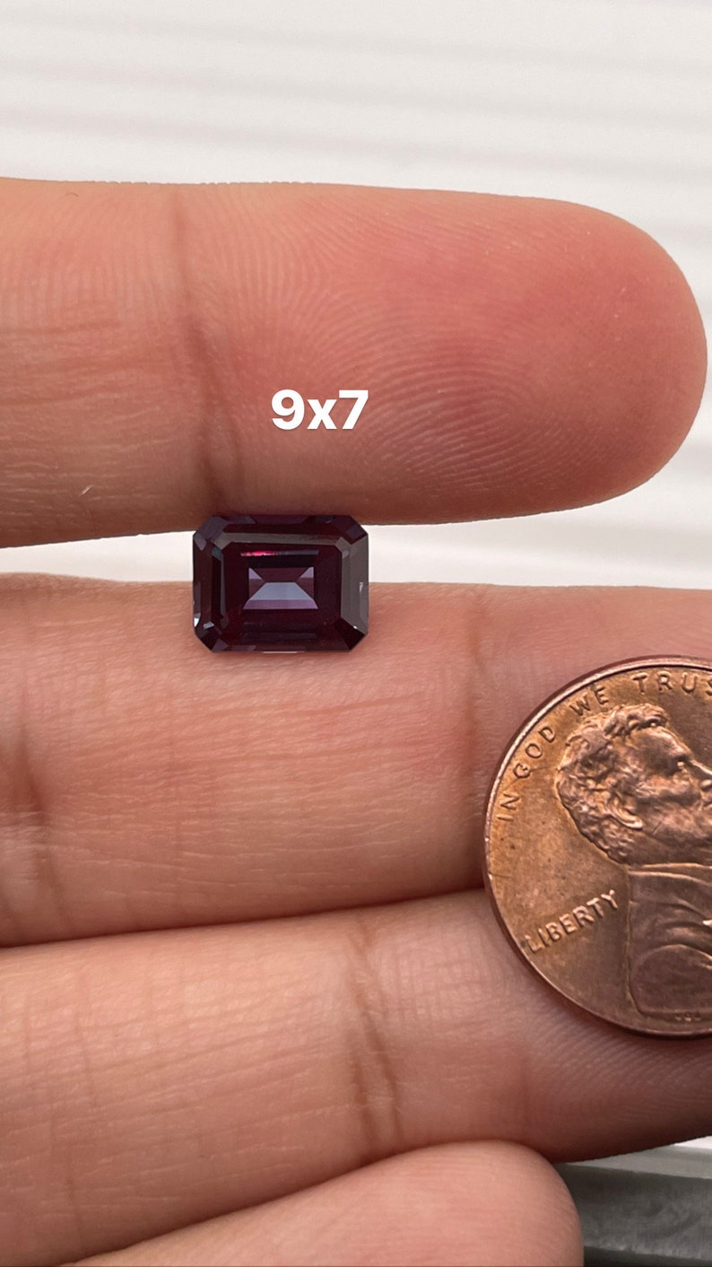 Lab Created Alexandrite Emerald shape AAA Quality from 4x3MM-18x13MM 9x7mm