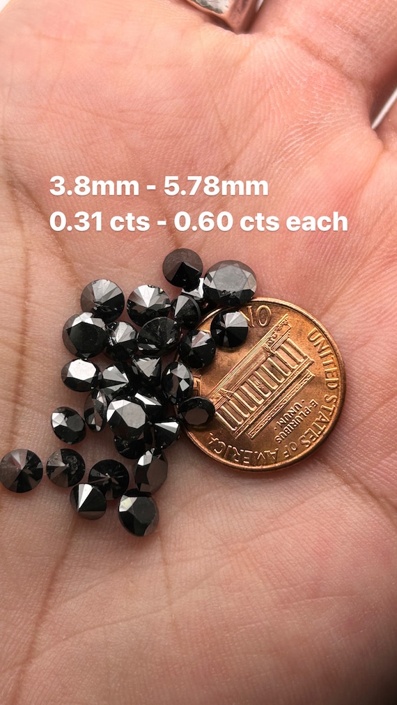 Black Diamond A Quality Round Cut Closeout Sale Loose Gemstones