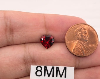 Natural Mozambique Garnet Heart Shape AAA Quality from 5MM-10MM