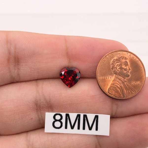 Natural Mozambique Garnet Heart Shape AAA Quality from 5MM-10MM