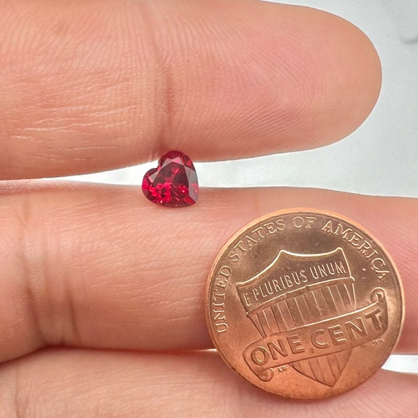 Synthetic Heart-Shaped Swiss Rough Corundum Ruby Available in 3MM-10MM