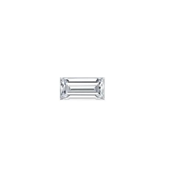 Lab Grown White Moissanite Baguette Step Cut Eye Clean Quality DEF Color Available in 2x1MM - 17x4MM