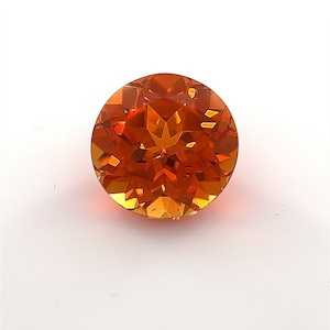 Lab Grown Orange Sapphire Round Cut AAA Quality Available in 2mm - 10mm