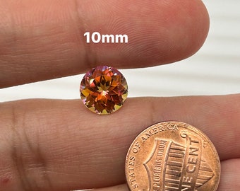 Natural Sunrise Mystic Topaz Round Shape AAA Quality Faceted Gemstone Available in 3MM-10MM