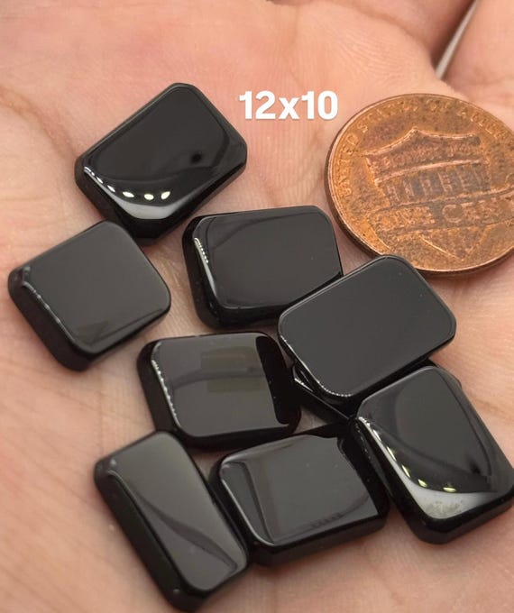 Katatonia ブラックメタル black l Natural Black Onyx Octagon Buff Top-cut Calibrated Cabochon