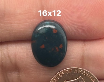 Natural Bloodstone Oval Shape Calibrated Cabochon AAA Quality with More Red Spots Available in 7x5MM-25x18MM