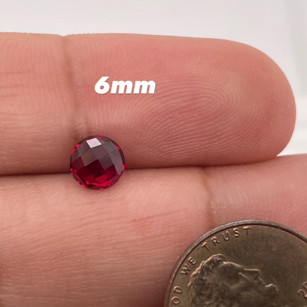 Synthetic Ruby Round-Briolette Cut Swiss Rough Corundum Available in 4MM- 10MM