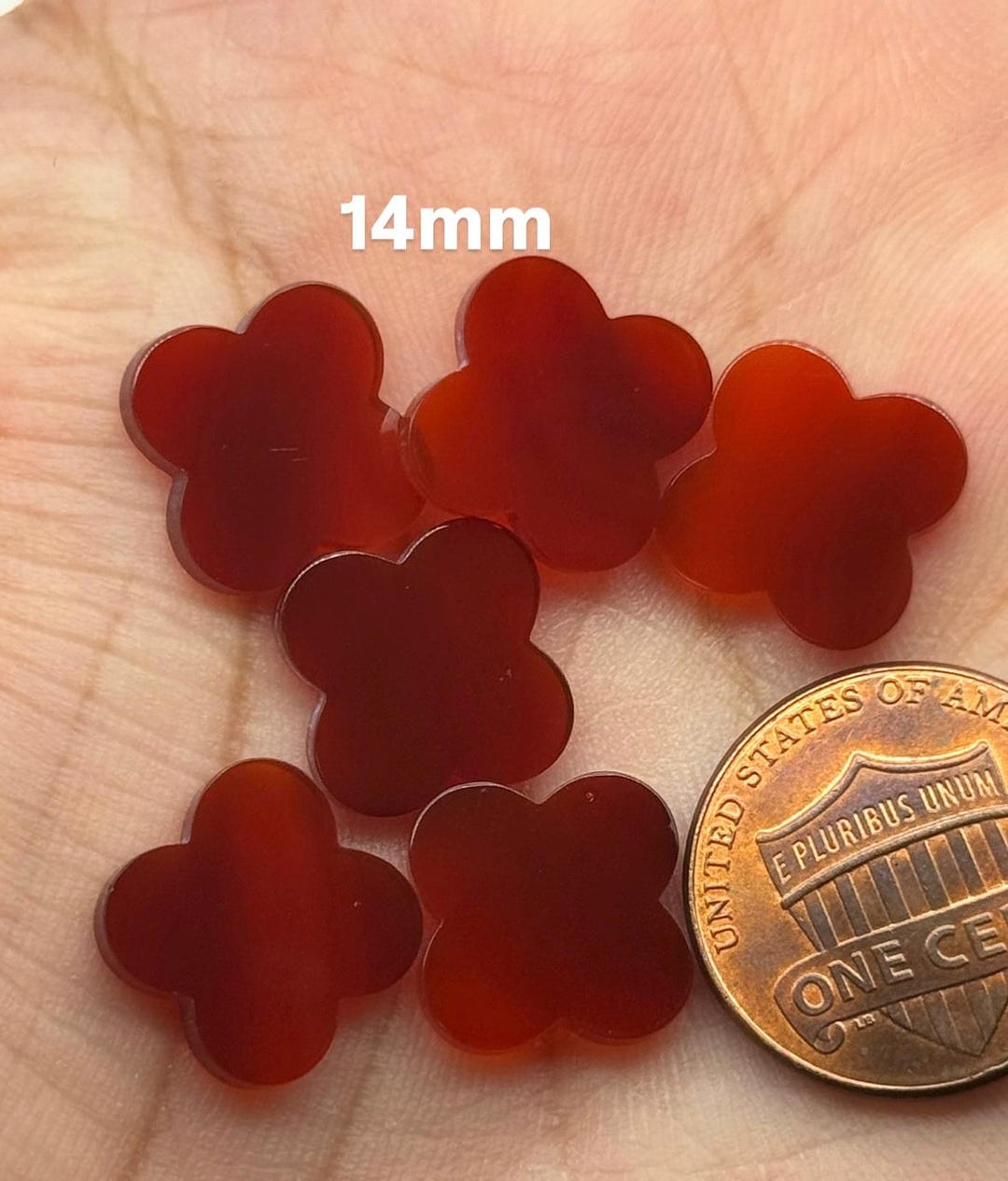 CLOVER 20 MOTIFS CARNELIAN GOLD