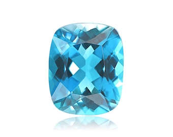 Swiss Blue Topaz Oval Checkered Shape AAA/AA Quality Loose - Etsy