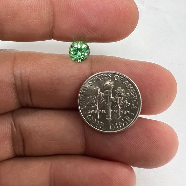 Lab Grown Green Sapphires Round Cut AAA Quality Finest German Cut Gemstones Eco-Friendly First of its kind Amazing Green Color