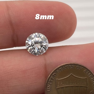 Lab Grown White Moissanite Round Old Mine Cut Eye Clean Quality DEF Color Available in 4x4MM - 8x8MM (Also known as Old European Cut)