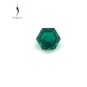 Lab Created Emerald Hexagon shape AAA Quality Sabrina Created Gemstone - Precision Cut from 5x5MM-9x9MM