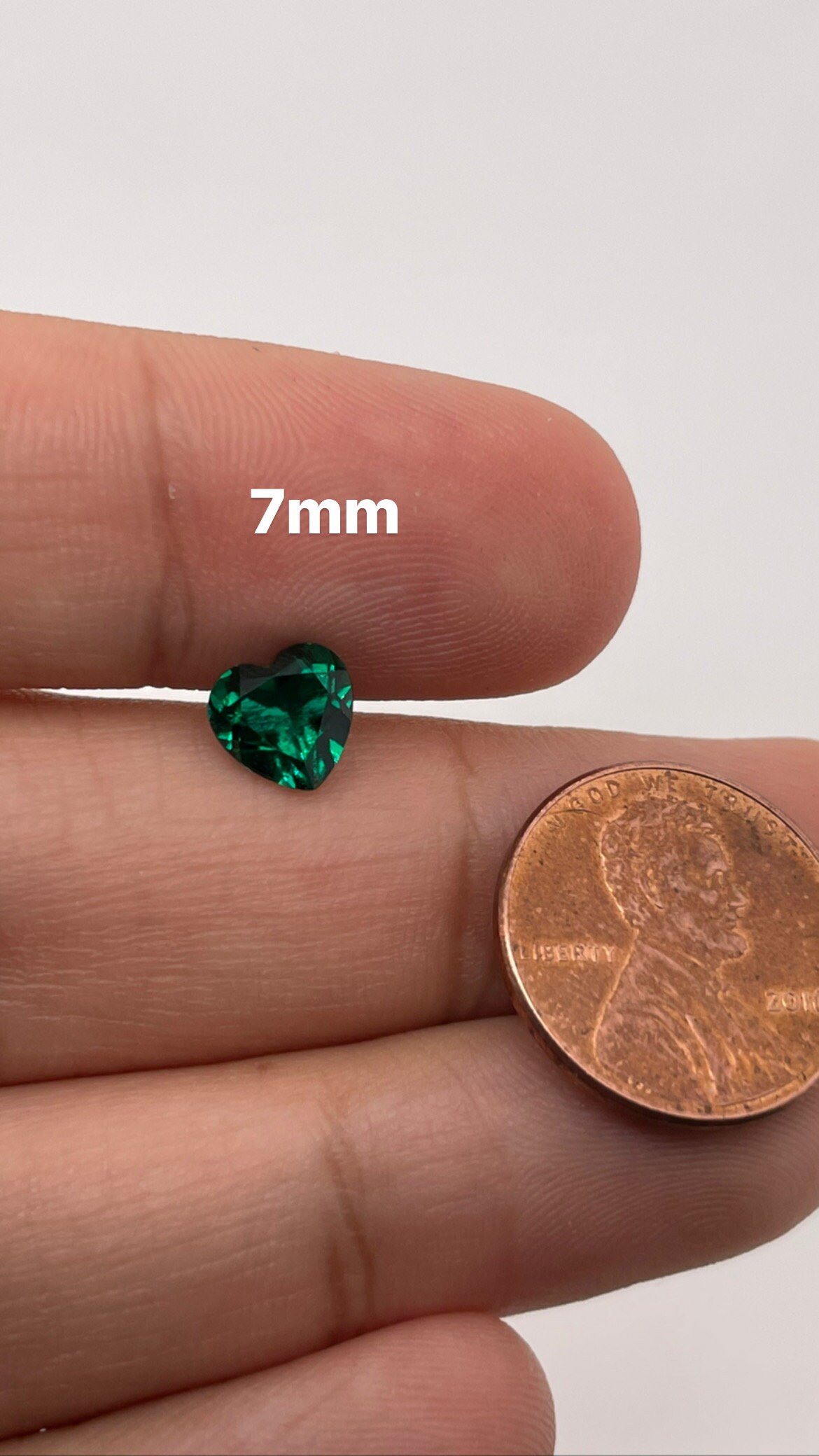 Mysticdrop Lab Created Emerald Heart Shape AAA Quality from 3MM-10MM 