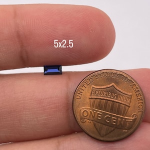 Synthetic Straight Baguette Cut Swiss Made Blue Sapphire from 2.1x1.0MM-17x4MM