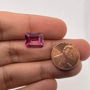 Natural Pink Topaz Emerald AAA Loose Gemstone Available in 5x3MM-20x15MM