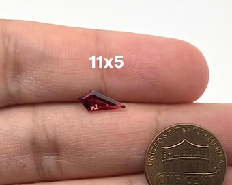 Natural Garnet Kite Cut Gemstone 11x5mm | Loose Red Garnet | Precision Faceted Gemstone | Jewelry Making Stone | Custom Ring Pendant Gem