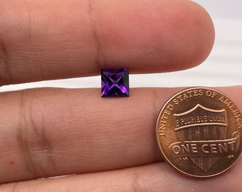 Natural Square-Princess Cut African Amethyst AAA Loose Gemstone Available from 5MM-9MM