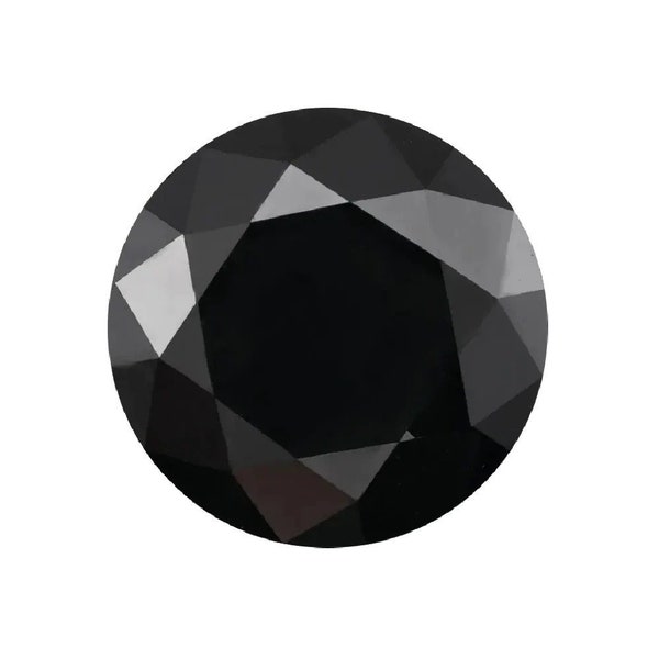 Lab Grown Black Moissanite Round-Diamond Cut Eye Clean Quality DEF Color Available in 4MM-10MM