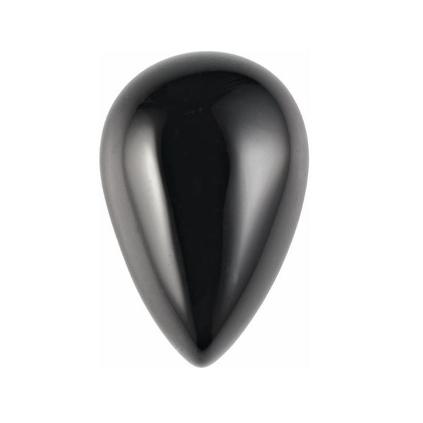 Natural Black Onyx Pear Shape Calibrated Cabochon-cut Available in 5x3MM-12x8MM