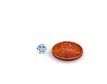 Natural Sky Blue Topaz Round Texas Star Cut AAA Quality Loose Gemstone Available in 6MM-10MM