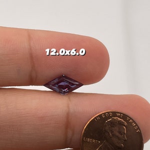 In het lab gemaakte Alexandrite ruitvorm getrapt AAA-kwaliteit precisiesnede Verkrijgbaar in 4 x 2 mm - 16 x 8 mm