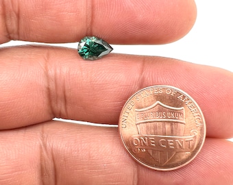 Lab Grown Green Moissanite Pear Cut Eye Clean Quality DEF Color Available in 7x5MM-10x7MM