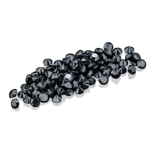 Loose Black Diamond Round Shape Parcels - Set of 10 stones in each size From 0.70MM to 1.90MM