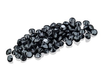 Loose Black Diamond Round Shape Parcels - Set of 10 stones in each size From 0.70MM to 1.90MM