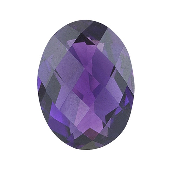 Natural Oval Checkered Cut African Amethyst AAA Loose Gemstone Available from 6x4MM-10x8MM