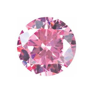 Lab Created Round Cut Pink Cubic Zirconia Available in 2mm - 12mm
