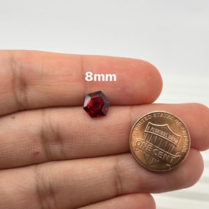 Natural Garnet Hexagon Shape AAA Quality Available in 5MM-8MM