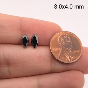 Loose Black Diamond Marquise Shape AAA Quality Available From 2.5x1.25MM- 9x4.5MM
