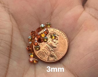 Orange Moissanite Round Loose Stone | VVS1 Brilliant Cut Gemstone | Jewelry Making