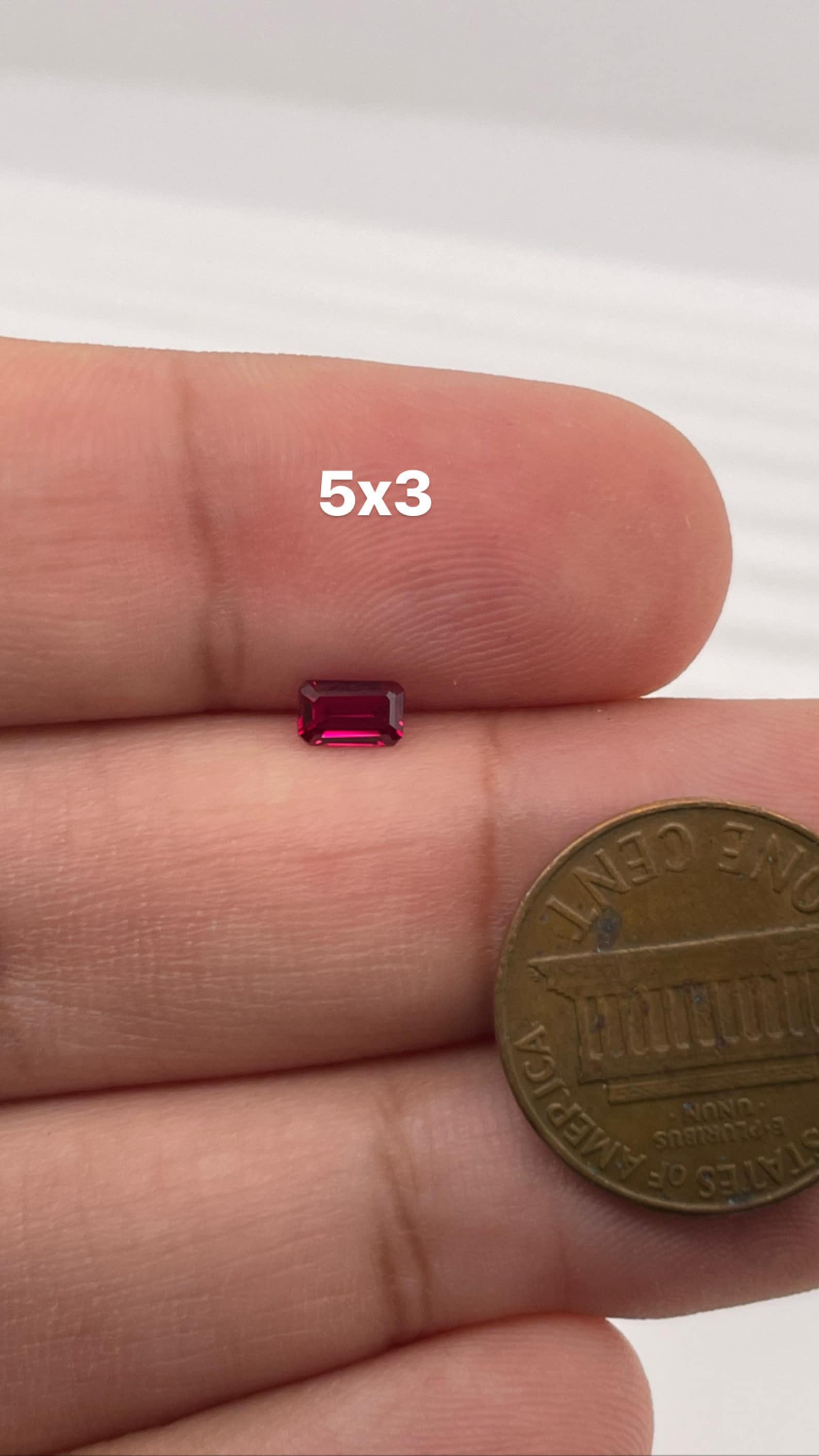 Synthetic Emerald Cut Swiss Rough Corundum Ruby Precision Cut From ...