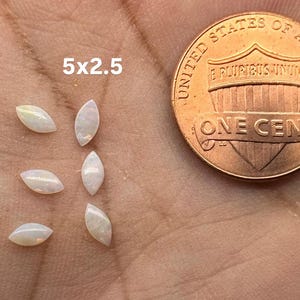 Natural Marquise A Quality Australian White Opal Loose Gemstone Available in 4x2mm- 15x7mm