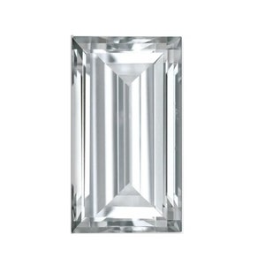 Natural White Sapphire Straight Baguette Faceted AA Quality Gemstone Available in 4x2mm