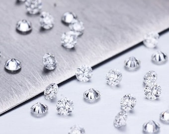 Recycled Natural White Diamonds - Excellent Cut  - Melee From 1.3mm-3mm Rounds - I1  Quality GH Color Qty of 1/5/10/100 pcs
