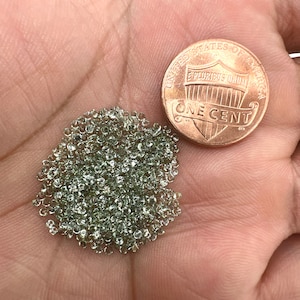 Loose Green Sapphires Small Round Diamond Cut Parcels Each Size From 0.90MM - 1.80MM