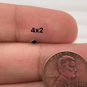 Black Diamond Lozenge Shape Calibrated Sizes AAA Quality Available in 4x2mm-10x5mm AAA Quality Available in 4x2mm-10x5mm