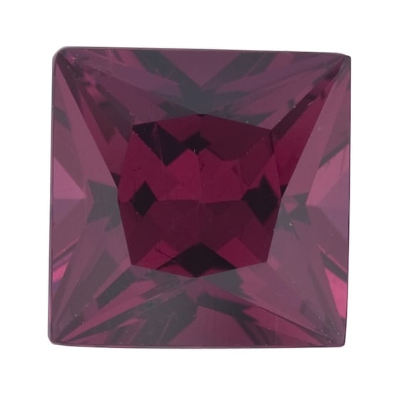 Loose Rhodolite Garnet Princess Cut AAA Quality Gemstone Available in 2x2mm-6x6mm