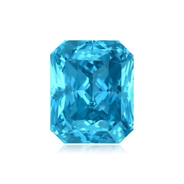 Swiss Blue Topaz Emerald Radiant Shape AAA/AA Quality Loose Gemstone from 7x5MM-11x9MM