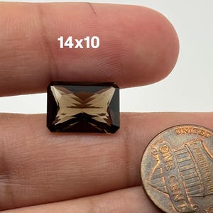 Natural Smokey Quartz Emerald Cut - Radiant Shape AAA Quality from 10x8MM-14x10MM