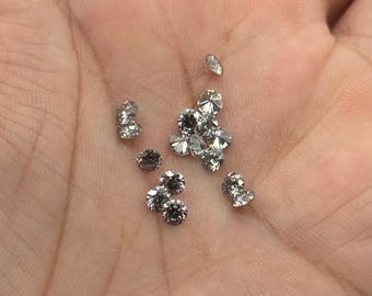Grey Moissanite Round Loose Stone | VVS1 Brilliant Cut Gemstone | Jewelry Making