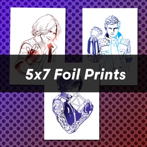 5x7 foil prints