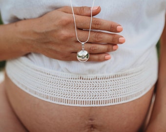 Chiming Embarazo Bola Colgante Collar Armonía Angel Caller Baby Shower Regalo Maternidad Nueva Mamá Para Ser Bebé Pérdida Joyería Plata Esterlina