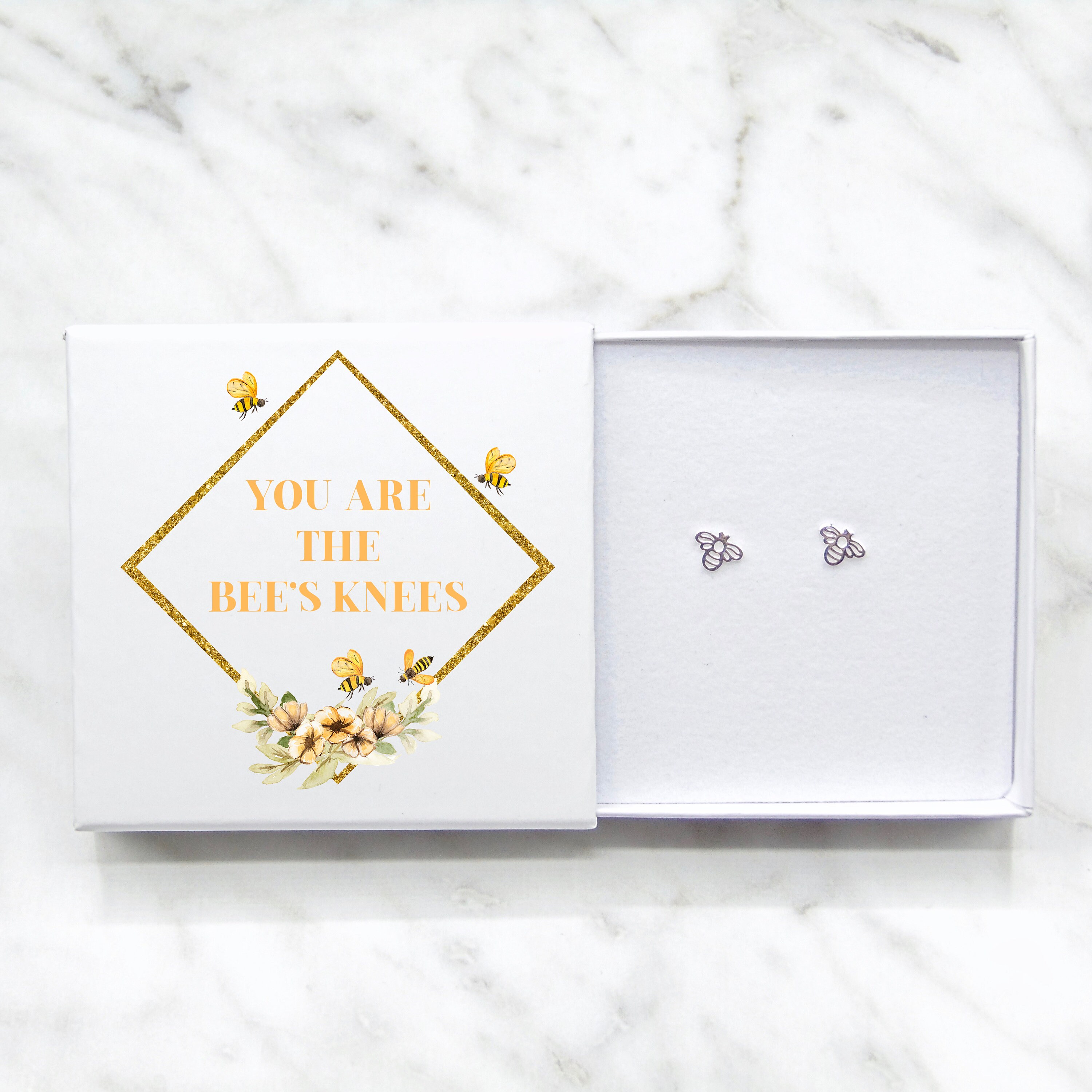 925 Sterling Silver Bee Earrings You 