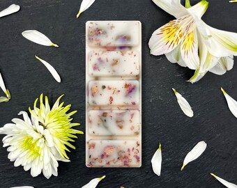 Meadow Lily & Cotton Musk Eco Soy Wax Melt Snap Bar - Relaxing Floral Highly Scented Home Fragrance - Vegan Friendly - Gift for Her New Home